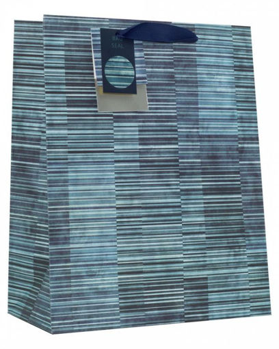 Picture of BLUE STRIPED GIFT BAG LARGE